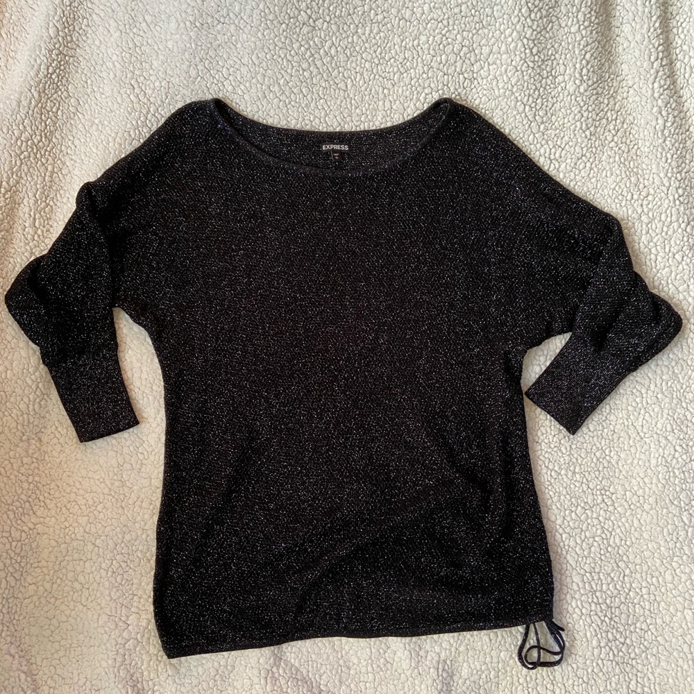 SOLD Express Metallic Sparkle Tunic Sweater